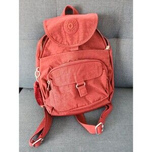Kipling Backpack SMALL MINI Raspberry Color + Monkey Sven +Keychain